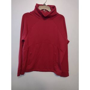 Athleta Tops Athleta Altitude Polartec Funnel Neck Sweatshirt Size L Red